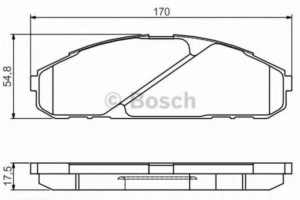 BOSCH 23565 Комплект гальмівних колодок, дискове гальмо