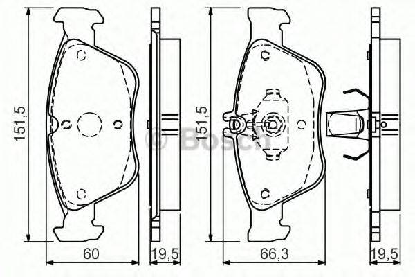BOSCH TB3148 Комплект гальмівних колодок, дискове гальмо