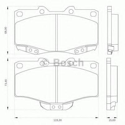 BOSCH PB 0103 Комплект гальмівних колодок, дискове гальмо