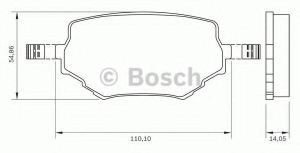 BOSCH D 680 Комплект гальмівних колодок, дискове гальмо