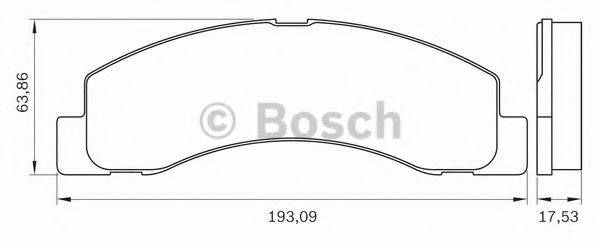 BOSCH D 824 Комплект гальмівних колодок, дискове гальмо
