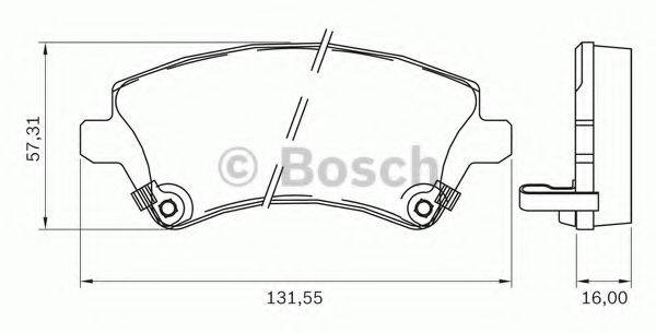 BOSCH BB 0410 Комплект гальмівних колодок, дискове гальмо