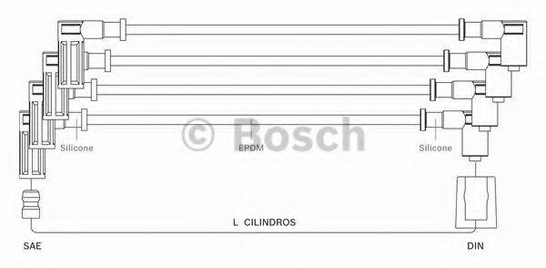 FIAT 50006358 Комплект дротів запалювання