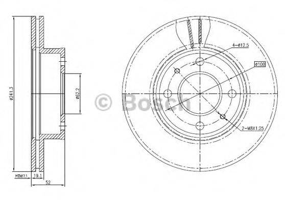 BOSCH DFD1008 гальмівний диск