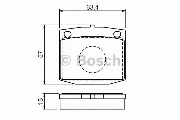 BOSCH 20643 Комплект гальмівних колодок, дискове гальмо