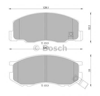 BOSCH 21248 Комплект гальмівних колодок, дискове гальмо