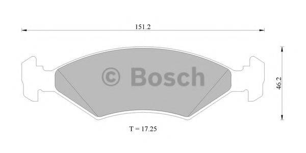 BOSCH 0986AB9108 Комплект гальмівних колодок, дискове гальмо