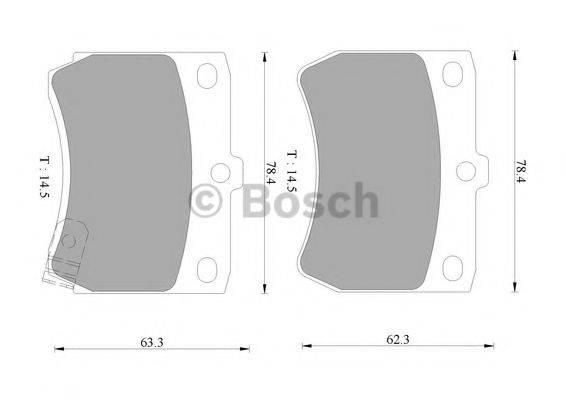 BOSCH DB442 Комплект гальмівних колодок, дискове гальмо