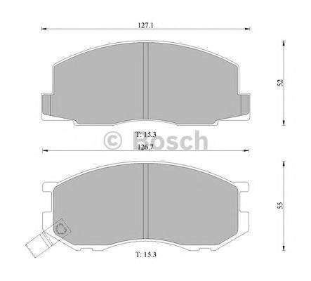 BOSCH DB1276 Комплект гальмівних колодок, дискове гальмо