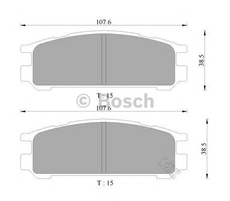 BOSCH DB1186 Комплект гальмівних колодок, дискове гальмо