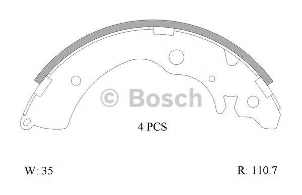BOSCH B1764 Комплект гальмівних колодок