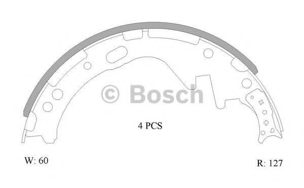 BOSCH B1652 Комплект гальмівних колодок