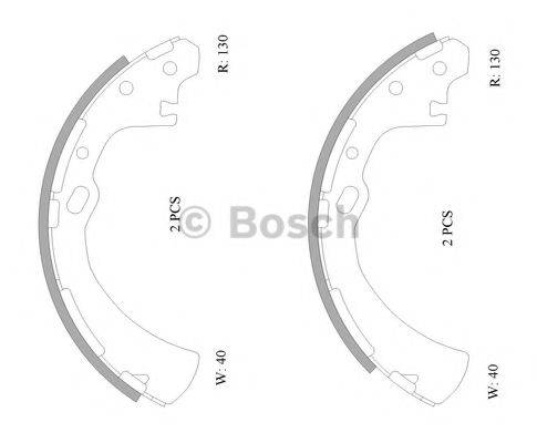 BOSCH B1657 Комплект гальмівних колодок