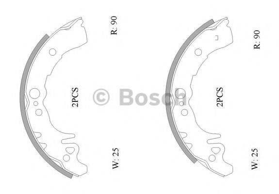 TOYOTA 0449559010 Комплект гальмівних колодок
