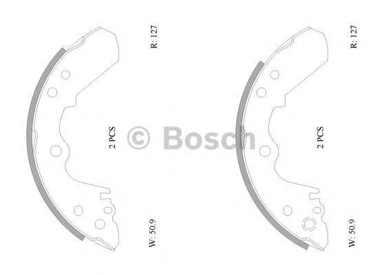BOSCH B1662 Комплект гальмівних колодок