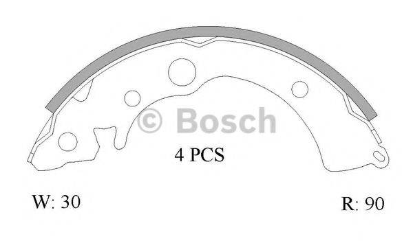BOSCH B1610 Комплект гальмівних колодок