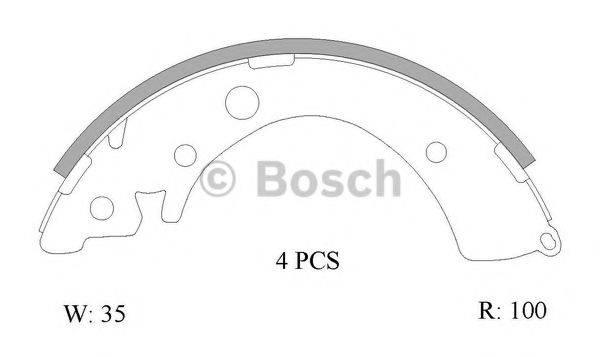 BOSCH B1614 Комплект гальмівних колодок
