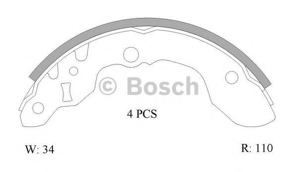 BOSCH B1691 Комплект гальмівних колодок