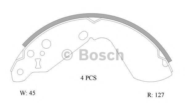 BOSCH B1735 Комплект гальмівних колодок