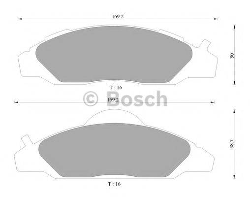 BOSCH BP1003 Комплект гальмівних колодок, дискове гальмо
