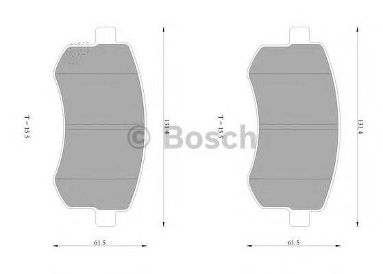 BOSCH BP1038 Комплект гальмівних колодок, дискове гальмо