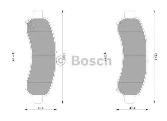 DAIHATSU 04465-BZ150 Комплект гальмівних колодок, дискове гальмо