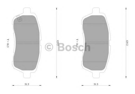 BOSCH BP1089 Комплект гальмівних колодок, дискове гальмо
