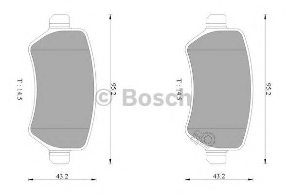 BOSCH BP1138 Комплект гальмівних колодок, дискове гальмо