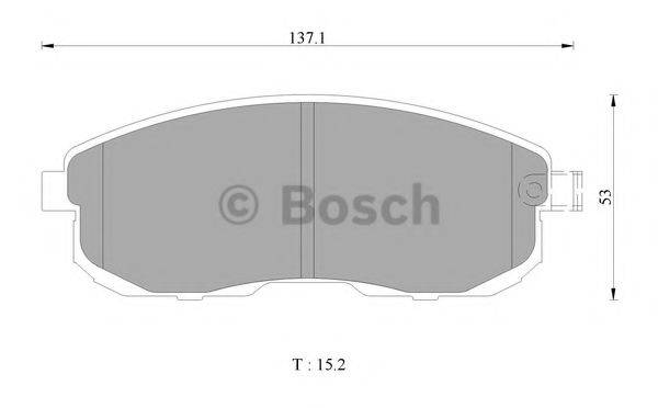 BOSCH BP1139 Комплект гальмівних колодок, дискове гальмо