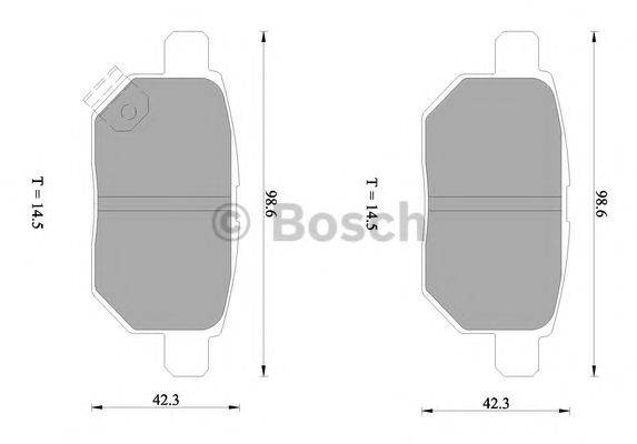 BOSCH D1354 Комплект гальмівних колодок, дискове гальмо