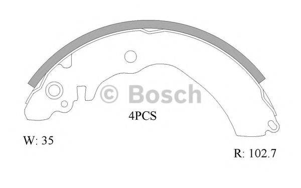 TOYOTA 04495BZ010 Комплект гальмівних колодок