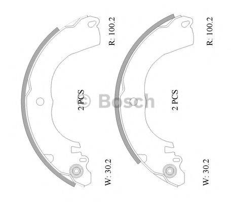 BOSCH b1862 Комплект гальмівних колодок