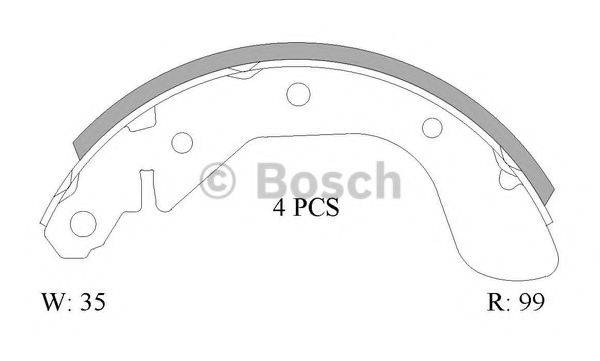 BOSCH B1870 Комплект гальмівних колодок