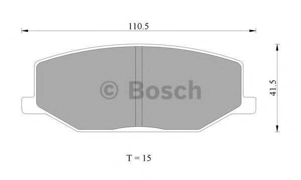 BOSCH BP2003 Комплект гальмівних колодок, дискове гальмо