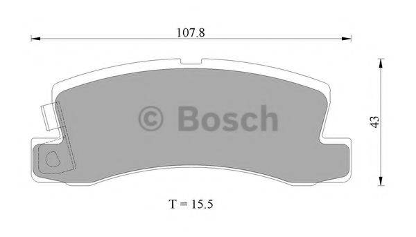 BOSCH BP2010 Комплект гальмівних колодок, дискове гальмо
