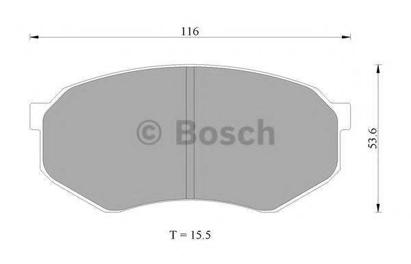 BOSCH DB1111 Комплект гальмівних колодок, дискове гальмо