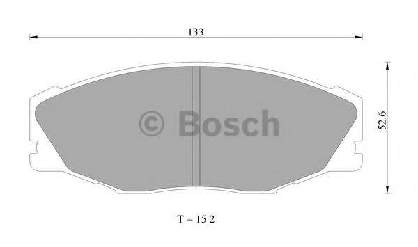 BOSCH 0986AB2014 Комплект гальмівних колодок, дискове гальмо