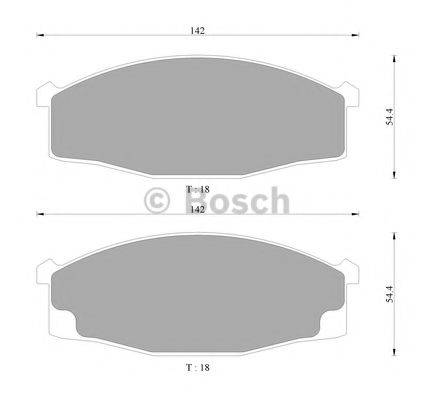 BOSCH BP2045 Комплект гальмівних колодок, дискове гальмо