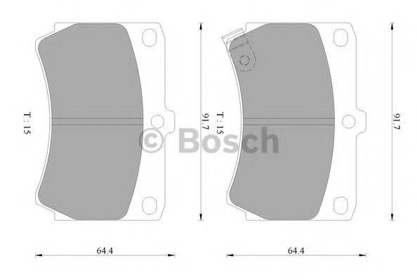 BOSCH 21654 Комплект гальмівних колодок, дискове гальмо
