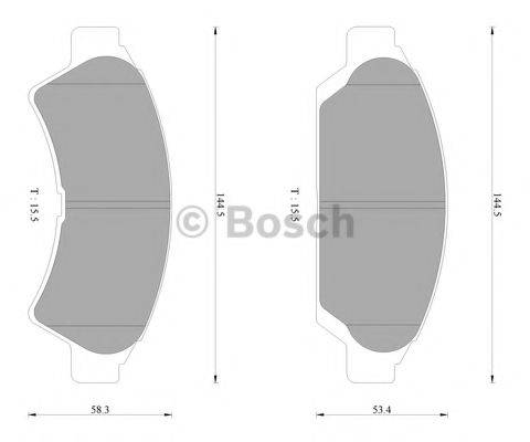 BOSCH BP2203 Комплект гальмівних колодок, дискове гальмо