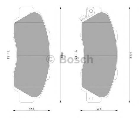 BOSCH BP2204 Комплект гальмівних колодок, дискове гальмо