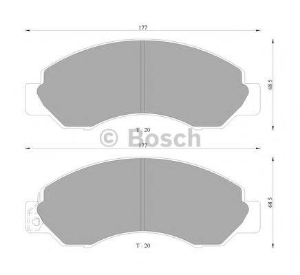 BOSCH BP2231 Комплект гальмівних колодок, дискове гальмо