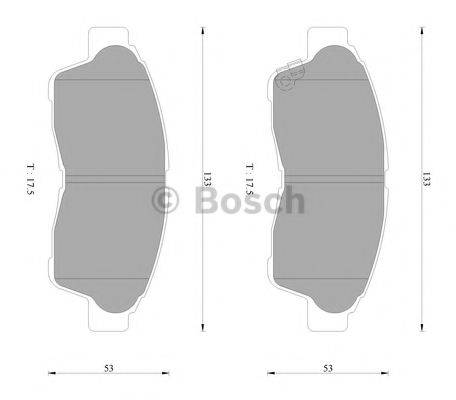 BOSCH BP2242 Комплект гальмівних колодок, дискове гальмо