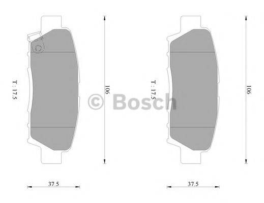 BOSCH BP2246 Комплект гальмівних колодок, дискове гальмо