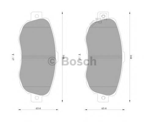 BOSCH 21490 Комплект гальмівних колодок, дискове гальмо