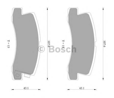 BOSCH BP2258 Комплект гальмівних колодок, дискове гальмо