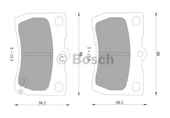 BOSCH BP2265 Комплект гальмівних колодок, дискове гальмо