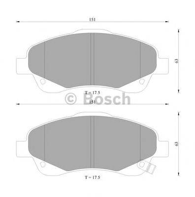 BOSCH BP2266 Комплект гальмівних колодок, дискове гальмо
