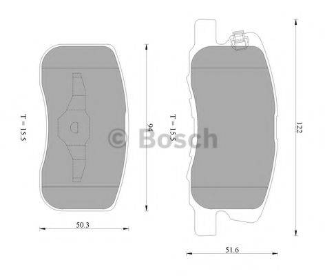 BOSCH BP2287 Комплект гальмівних колодок, дискове гальмо
