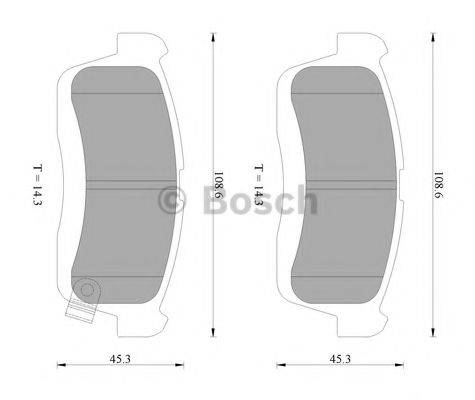 BOSCH BP2290 Комплект гальмівних колодок, дискове гальмо